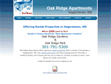 Tablet Screenshot of oakridgeapartments.org